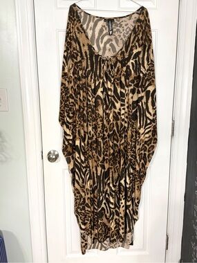 Coldesina Animal Print Kaftan Dress - M/L NWT